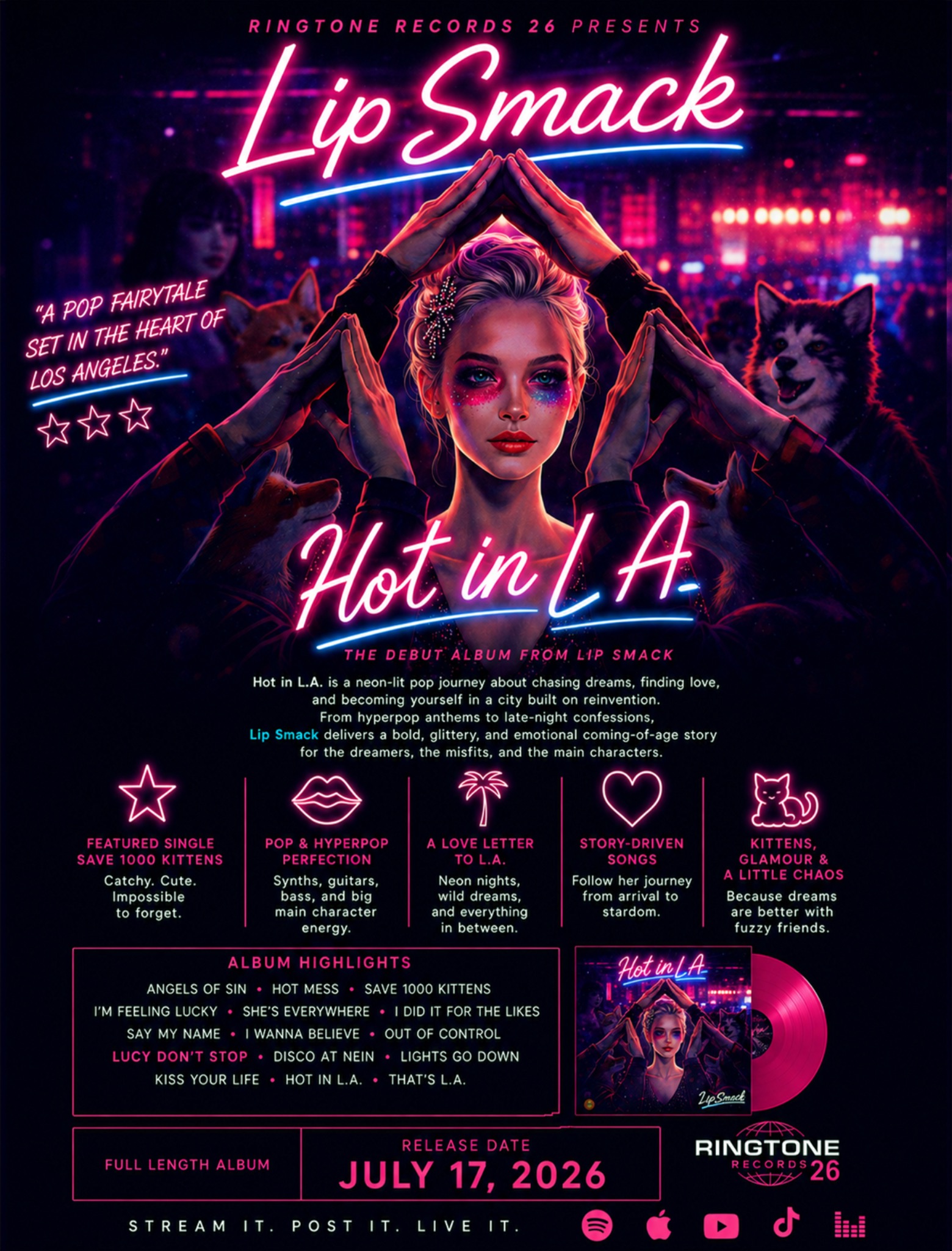 Official one-sheet for Hot in L.A. by Lip Smack